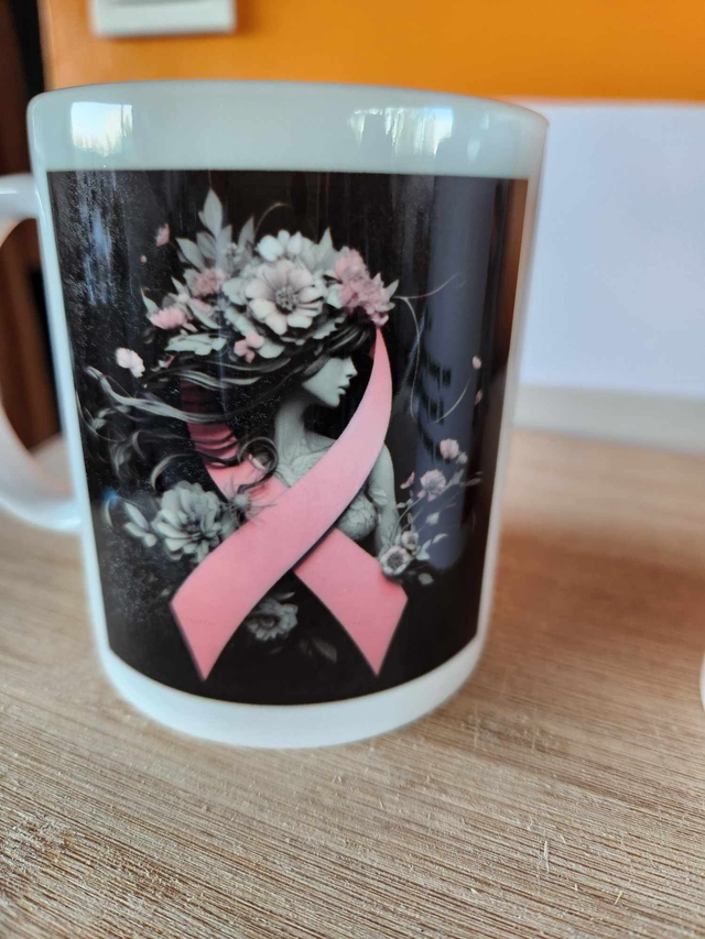Mug &quot; ruban Rose &quot; Octobre Rose 