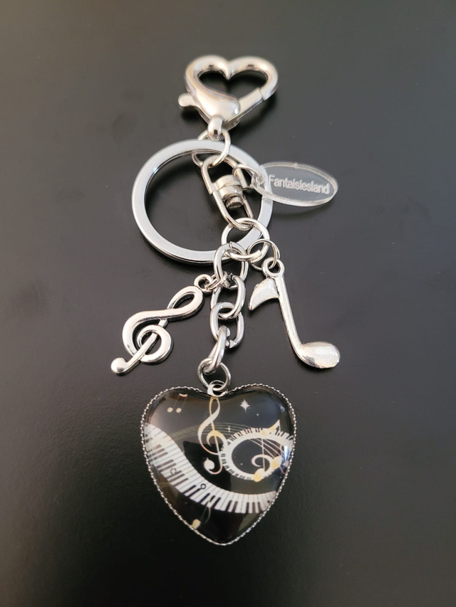 AccClés argenté Musique