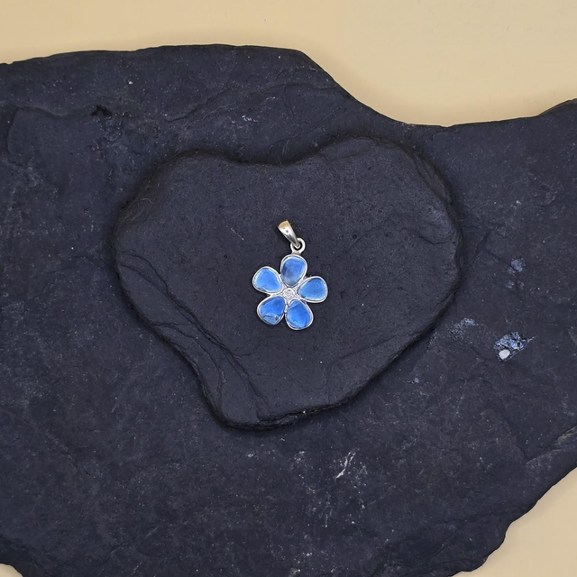 925 Sterling Silver Forget-Me-Not Pendant