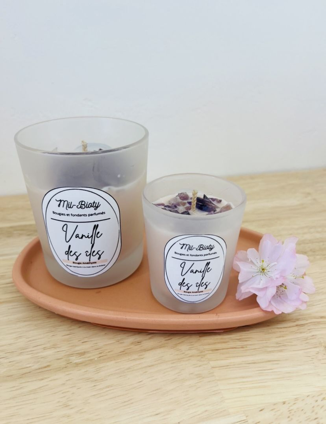 Bougie Améthyste : Vanille des îles 