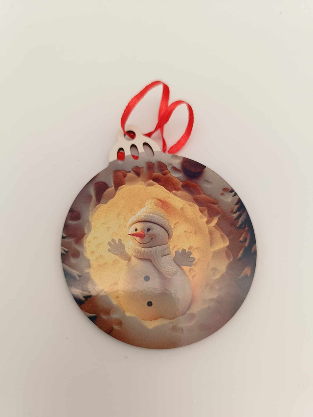 Suspension en bois sublimé pour sapin