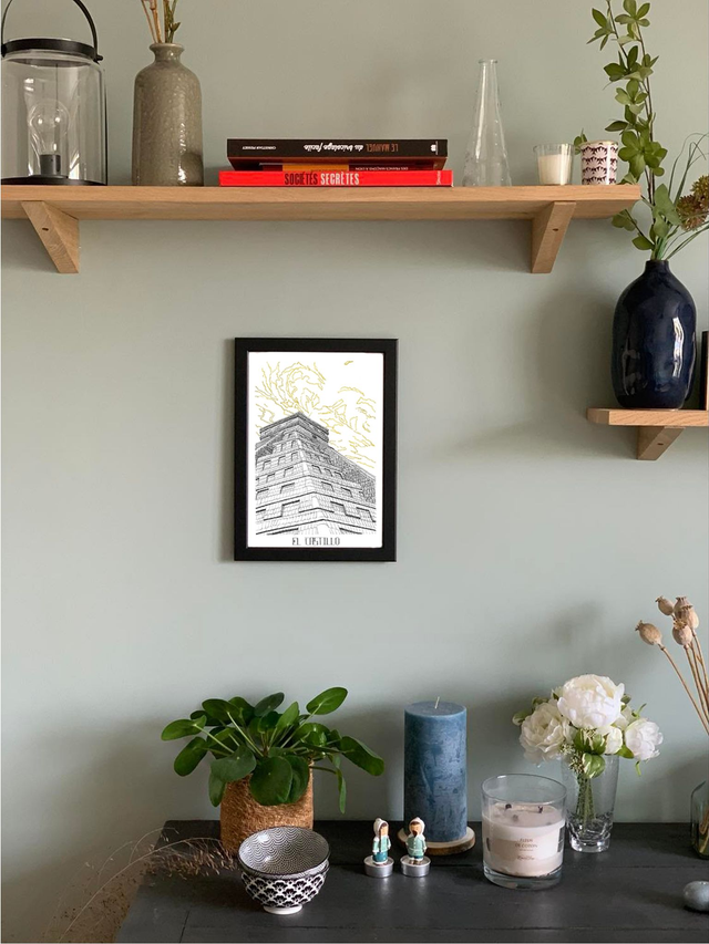 El CASTILLO - édition limitée - illustration noire et dorée - a4