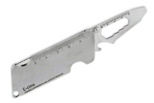 Canivete Edc E-Cimo Tool Inox Total Multifunção Com Estojo
