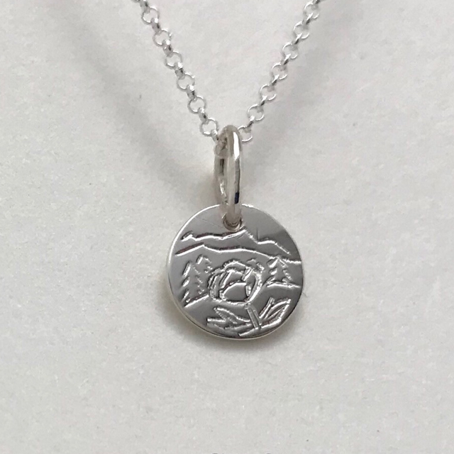 Pendentif Bouton d’or sur médaille 10mm