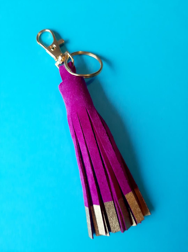 SALE! Suede tassel clip keyrings
