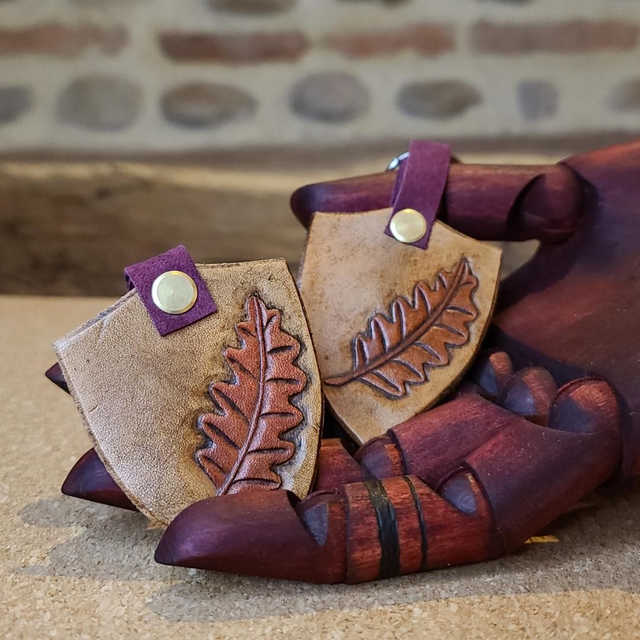 Porte-clefs "feuille de chêne"