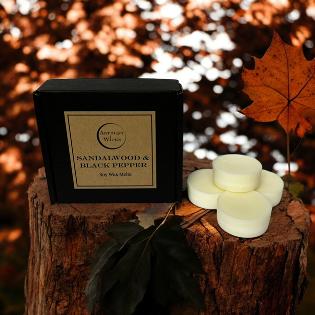 Sandalwood &amp; Black Pepper Soy Wax Melts ~ 80g