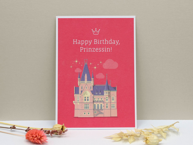Karte &quot;Happy Birthday Prinzessin&quot;