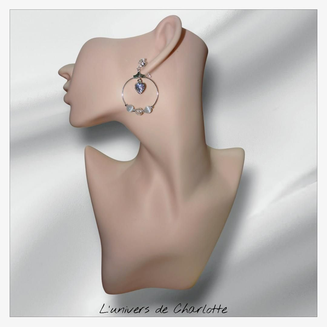 Boucles d'oreilles "Sélénite" BO-168