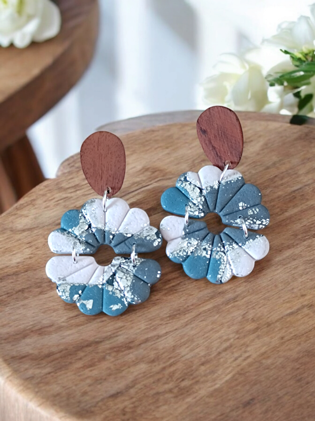 Boucles d&#039;oreilles en argile polymère