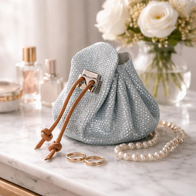 ✨️ PROMO ✨️ Petite bourse en cuir  - bleu clair