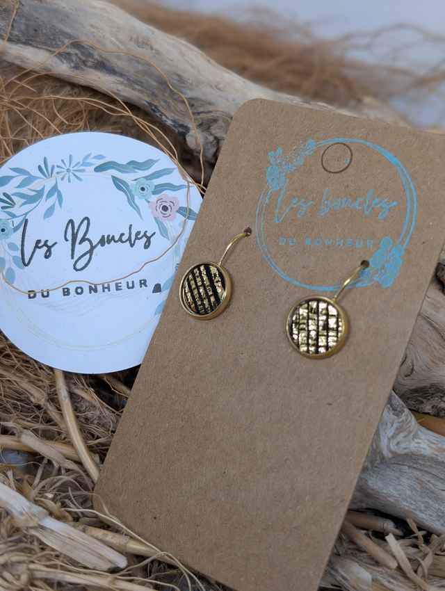 Dormeuse doré noir (pu031)