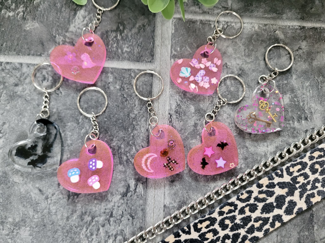 Heart Keyrings - Various Keychain Designs