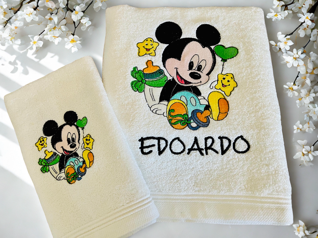 Set asciugamani in spugna 