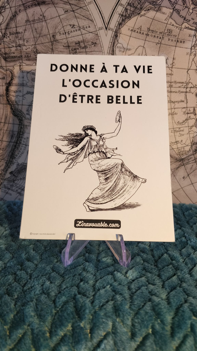 CARTE "DONNE A TA VIE L'OCCASION D'ETRE BELLE"