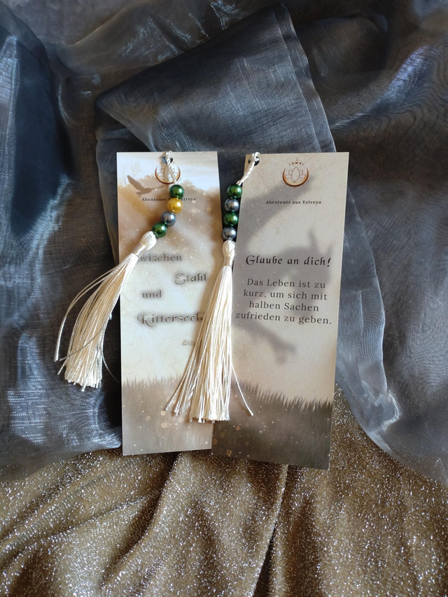 Schmucklesezeichen "Zwischen Stahl und Ritterseele"