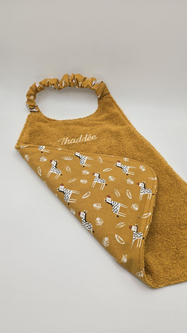 Bavoir enfant double face