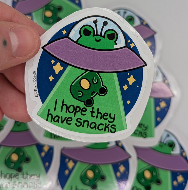 I hope they have snacks sticker 