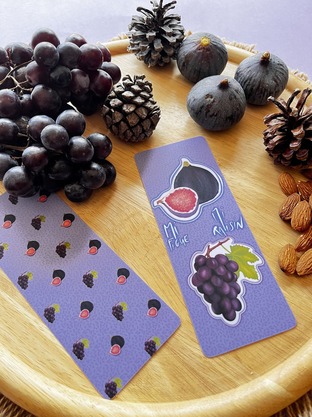 Marque-pages &quot;Mi-figue, Mi-raisin&quot;