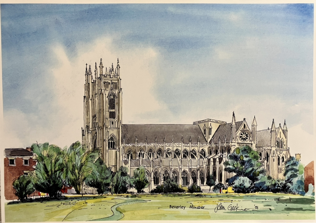 Beverley Minster from Long Lane across Hallgate.