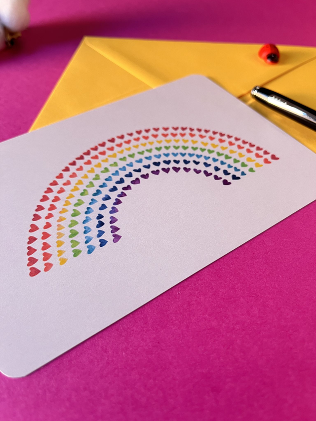 Carte de vœux "Arc en ciel"