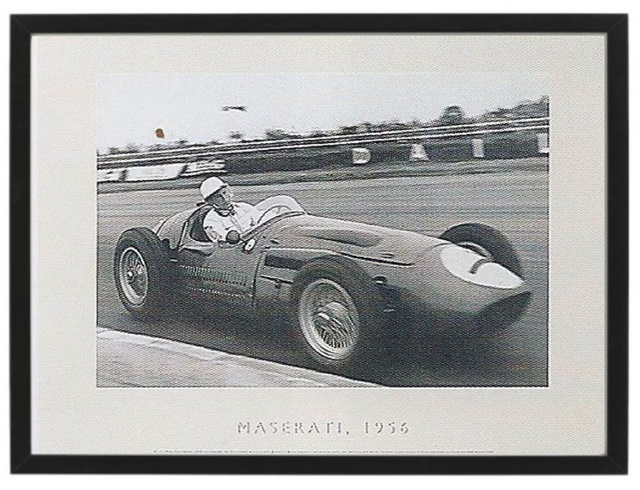Stirling Moss in the Maserati 250F - 1956 - Framed Print