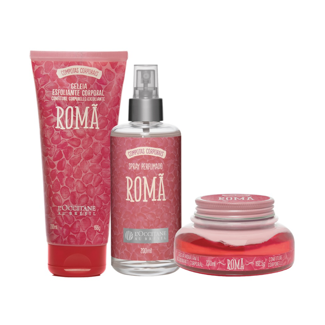 Trio Compotas Corporais Romã