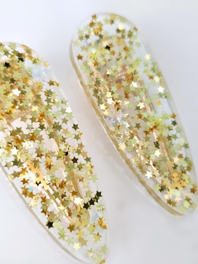 DUO BARRETTES ETOLEES OR 