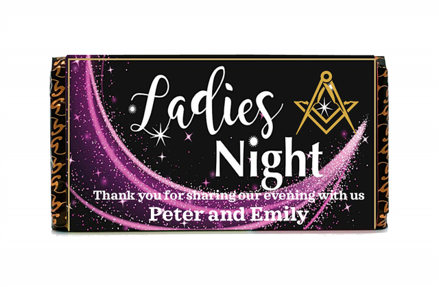 Personalised Wrapper with Chocolate - Ladies Night