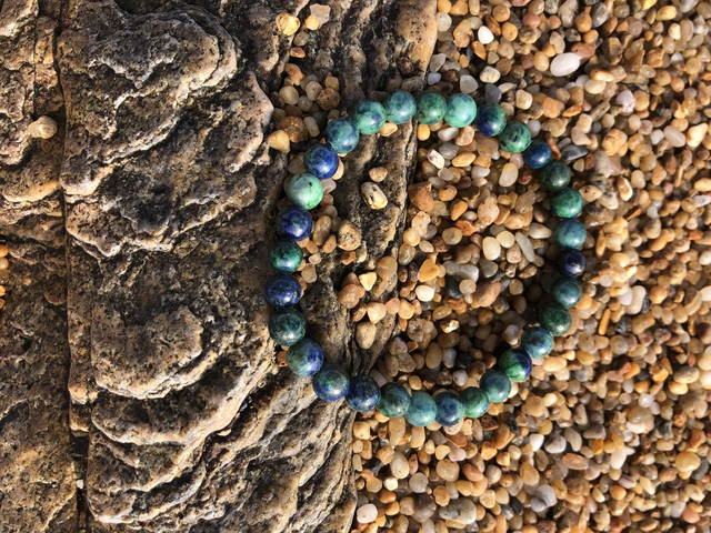 Bracelet Azurite / Malachite AA