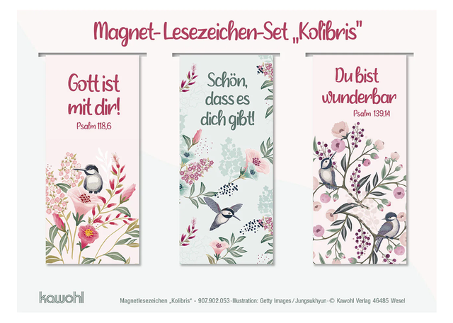 Kolibris - Magnet-Lesezeichen-Set (3 Lesezeichen)