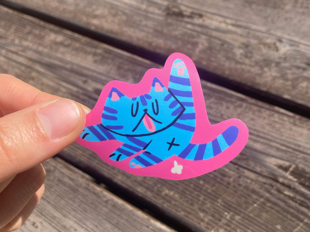 Sticker "Toilette de chat" 🐱🫧