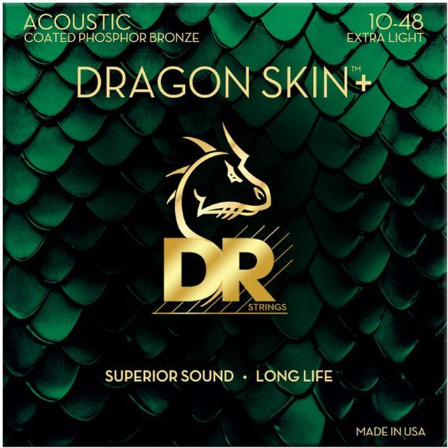Dr Strings DAP-10 Dragon skin+ western-guitar-strenge, 010-048