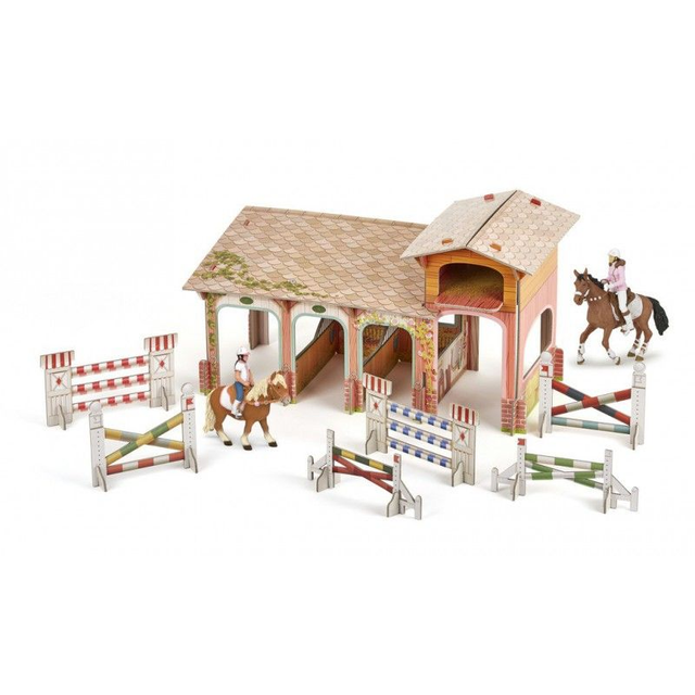 LE PONEY CLUB PAPO, AVEC 4 FIGURINES