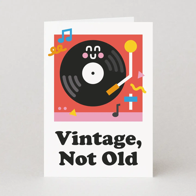 Vinyl Record Player Birthday Card | Funny Birthday Card