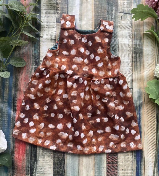 Deer Spots Snappy Dress 3-6m