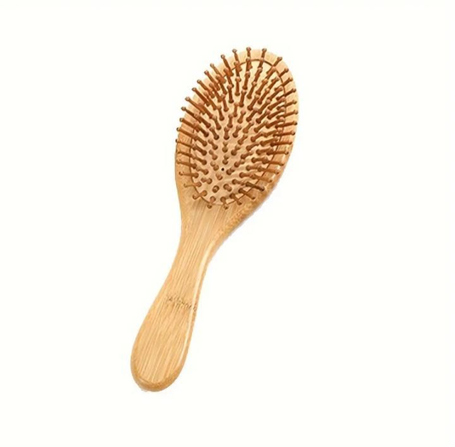 Brosse à cheveux en bambou naturel – Massage et soin du cuir chevelu