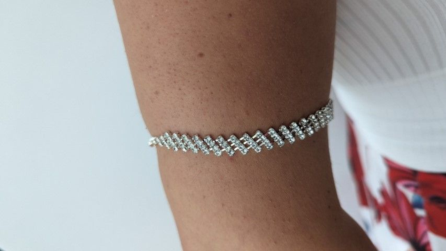 Bracelet de bras Brillant mariage Argent