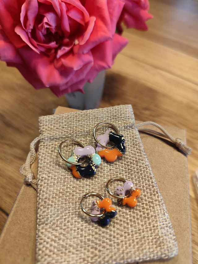 Lot de deux paires de pampilles interchangeables 