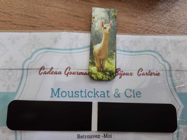 Marque-page magnétique&quot; lama &quot;  