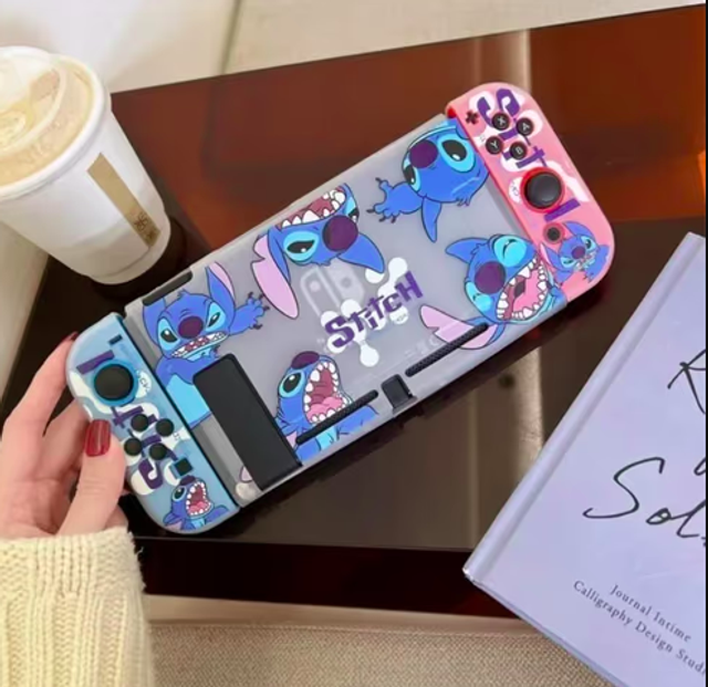 Nintendo Switch beschermende case Lilo en Stitch roze blauw