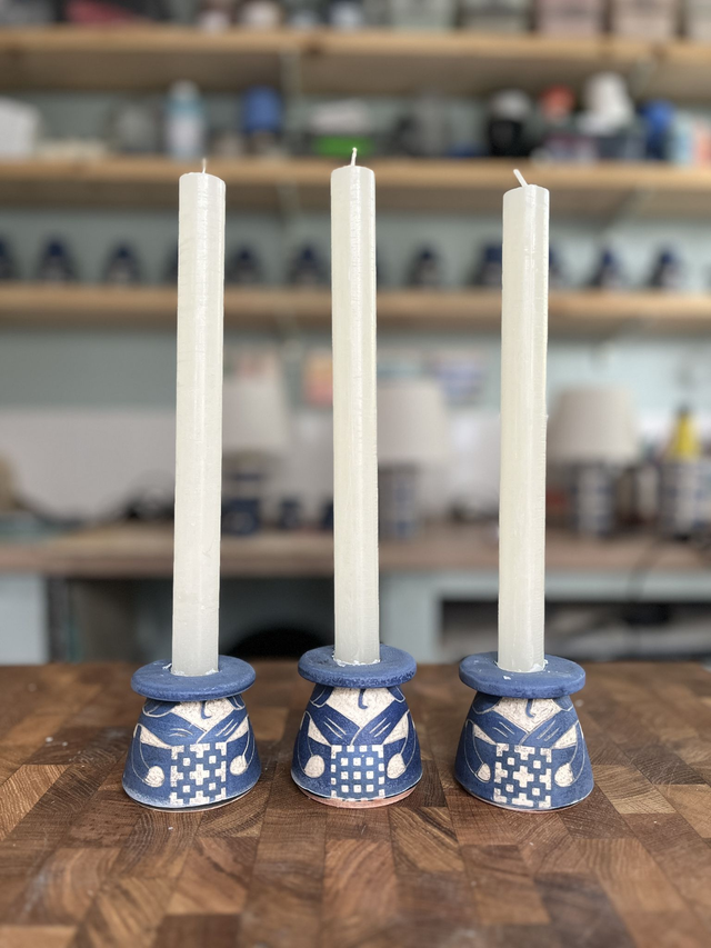 Mini Welsh Lady candlestick holder