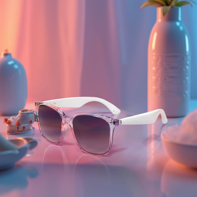 Lunettes traducteur instantané Bluetooth connectées blanches