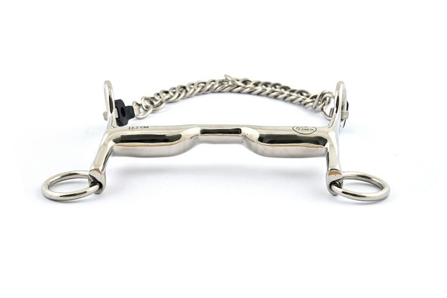 Mors JUMP'IN de bride inox petites branches à passage de langue