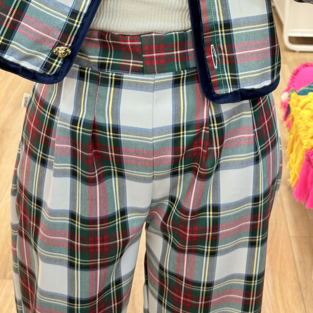 Pantalone Tartan Panna