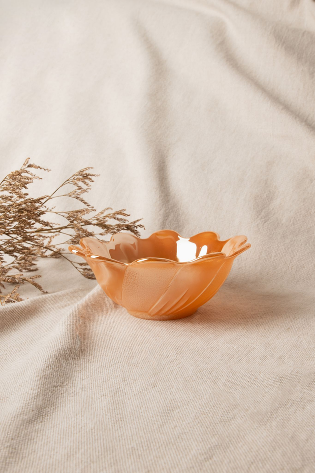 Coupe à dessert orange vintage Fire King ✨