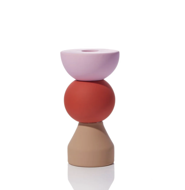 TOMATO medium candlestick holder - Tomato