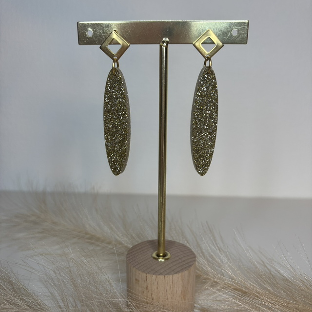 Boucles d’oreilles paillettes or