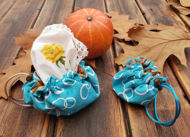 Pochette bourse -- Bleu cercle