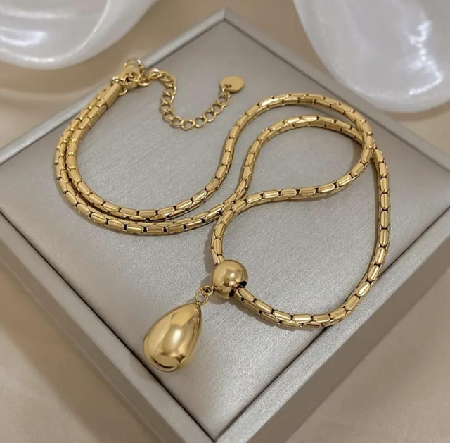 Anti-tarnishing 18K Yellow Gold Plated Necklace